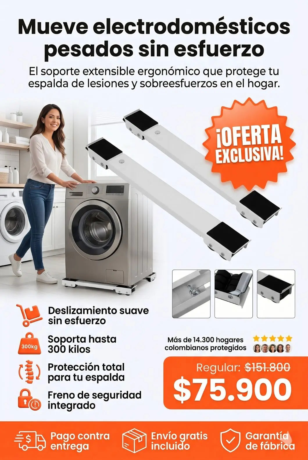 Bases soporte para lavadoras y neveras
