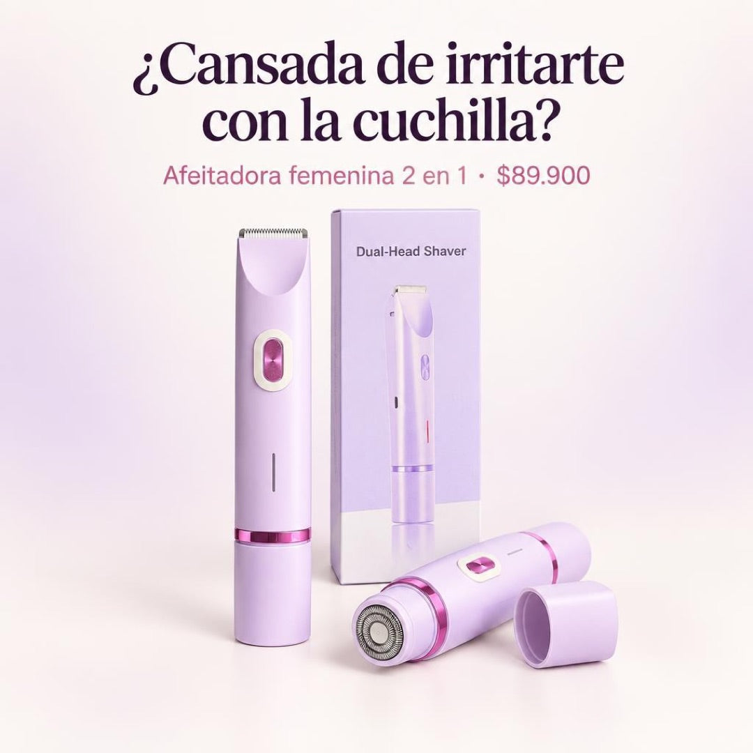 depiladora eléctrica doble cabezal