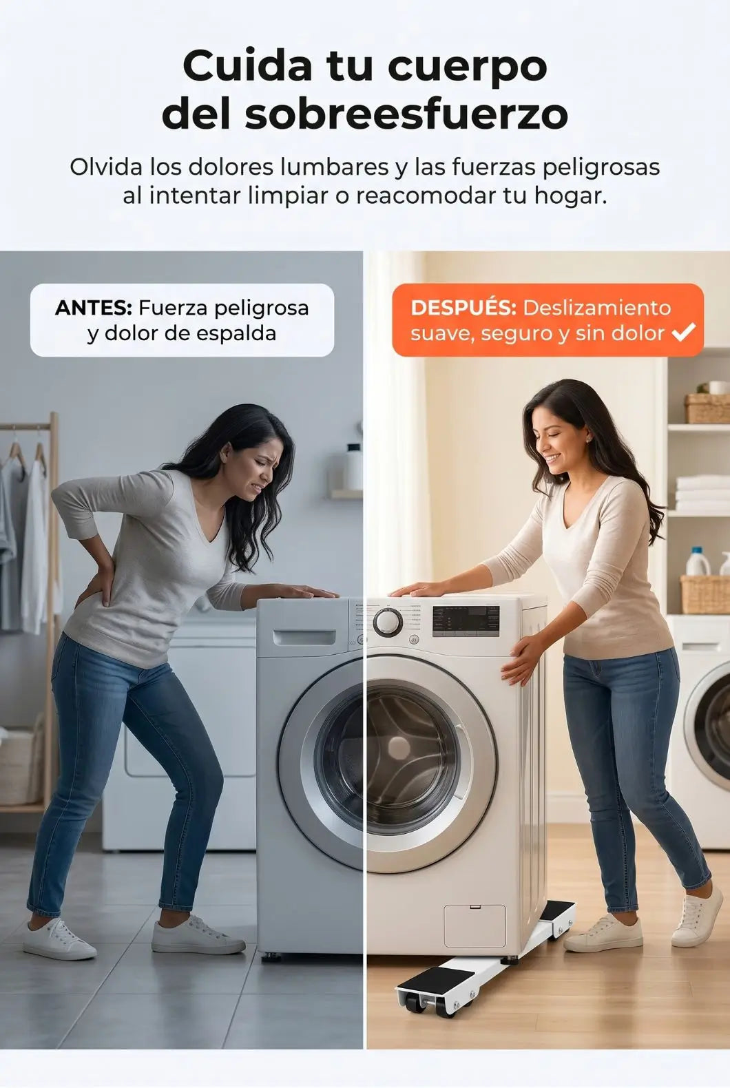 Bases soporte para lavadoras y neveras