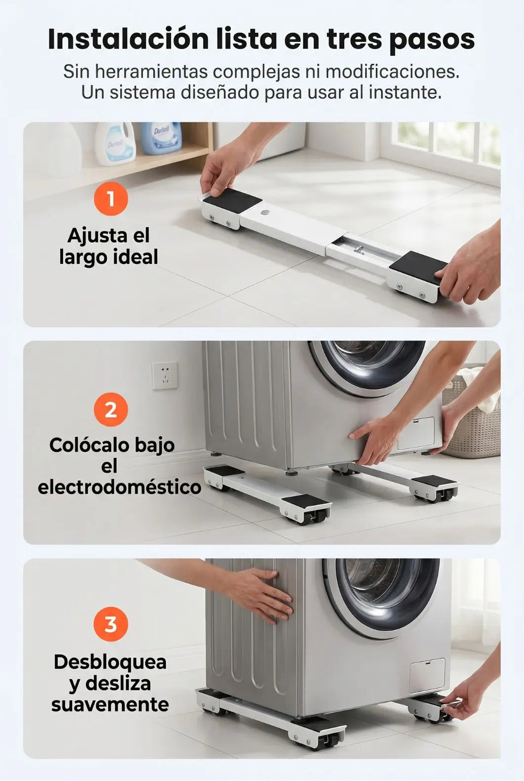 Bases soporte para lavadoras y neveras