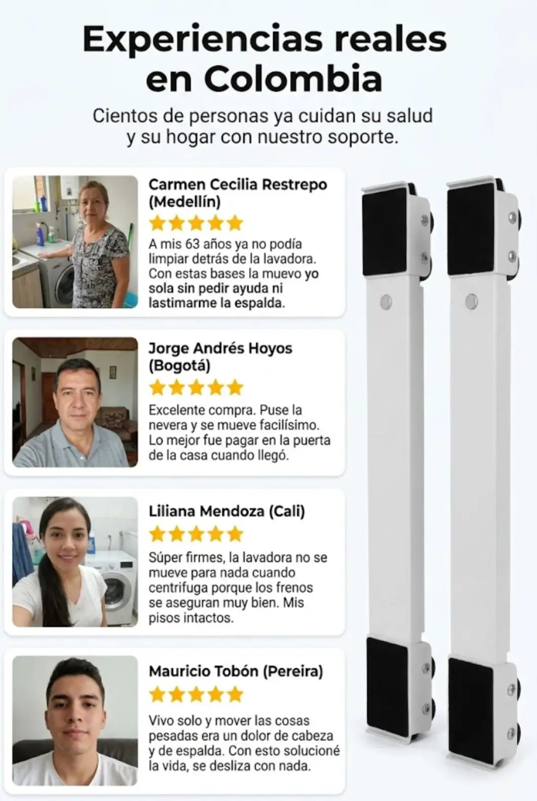 Bases soporte para lavadoras y neveras