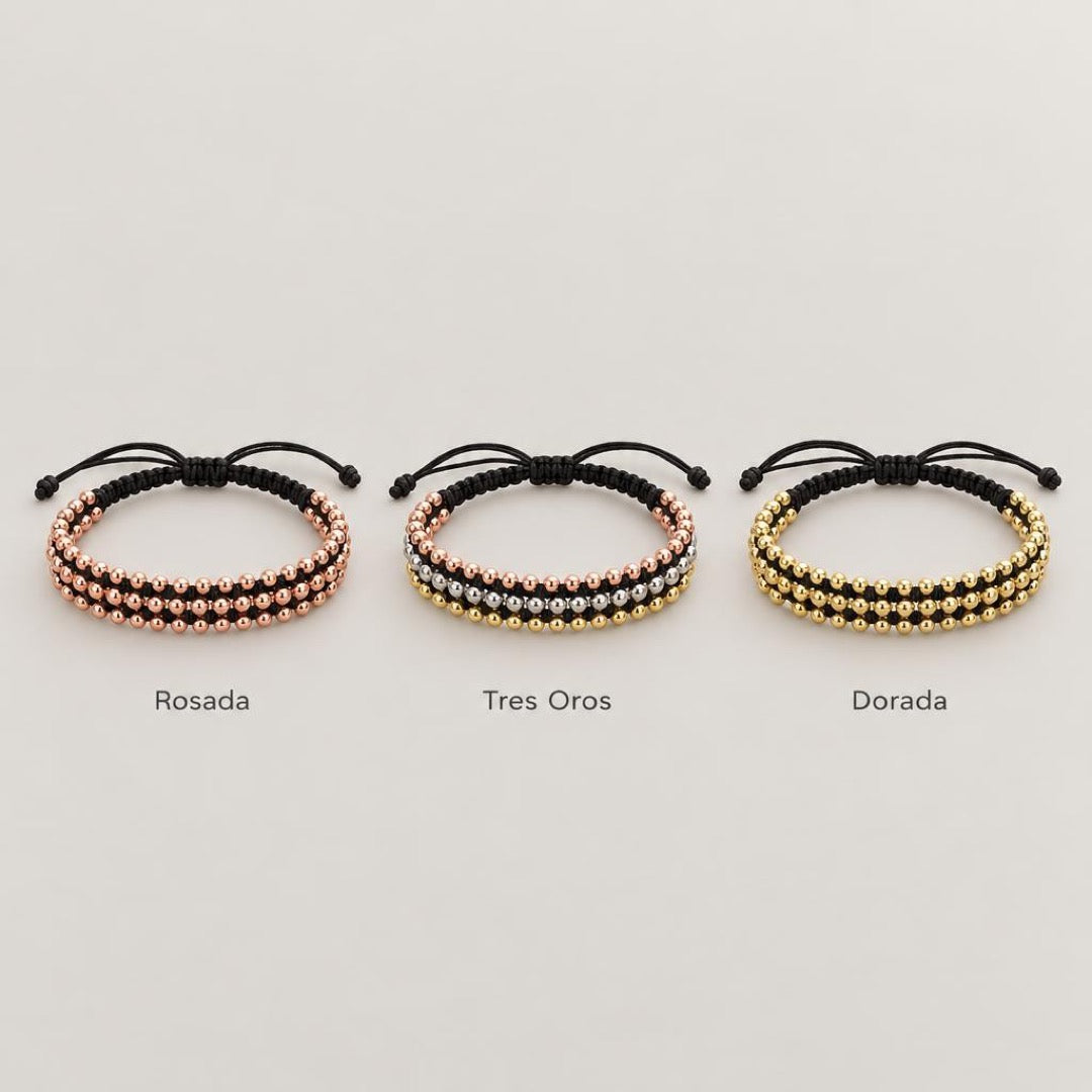 PULSERA 3 CARRILES DIFERENTE